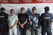 Óscar “N” de 25 años, Armando “N” de 26 años y Cristian “N” de 32 años edad, fueron trasladados a la Agencia del Ministerio Público correspondiente.