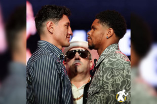 Este jueves, ambos pugilistas se vieron las caras durante una conferencia de prensa celebrada en el Palladium Times Square de la ciudad de Nueva York.