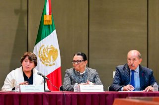 La gobernadora Delfina Gómez y la secretaria de Gobernación, Rosa Icela Rodríguez, evaluaron los avances del Plan Integral que contempla 121 acciones.