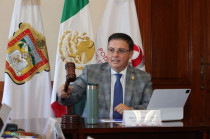  Presidente del Consejo de la Judicatura del PJEdomex durante la presentación de las mejoras judiciales
