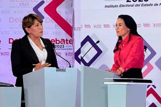 Delfina Gómez y Alejandra Del Moral