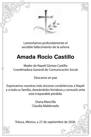 Esquela Amanda Rocío Castillo