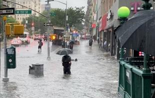 Estas intensas tormentas forman parte de los remanentes del huracán Ida que ya fue degradado a tormenta.