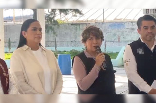 La gobernadora Delfina Gómez Álvarez supervisó las acciones para atender a la población damnificada.