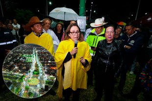 Pie de foto: Azucena Cisneros Coss destacó que la renovación del alumbrado en Las Américas busca recuperar espacios y mejorar las condiciones de seguridad para los habitantes.
