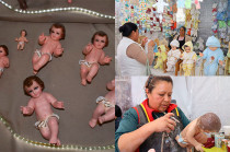 Ahí se encuentra el clásico ropón blanco para la primera vez que el Niño Dios será presentado en la iglesia, trajes de colores para el segundo año