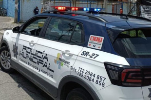 Se registró un violento robo a un cuentahabiente en las inmediaciones de una sucursal bancaria ubicada en la calle Benito Juárez, en la comunidad de San Francisco Cuaxusco.