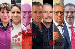 Delfina Gómez, Ruth Salinas, Dante Delgado, Enrique Peña, Vicente Fox, Higinio Martínez, José Martínez