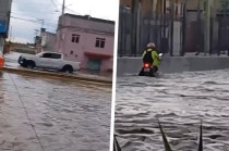 Debido al tirante de agua, las unidades del Mexibús de la Línea 1 suspendieron su servicio.