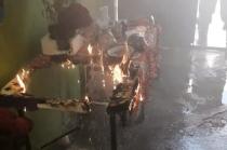 El altar quedó sin alimentos sin alimentos y sin los tradicionales objetos que conforman la ofrenda.