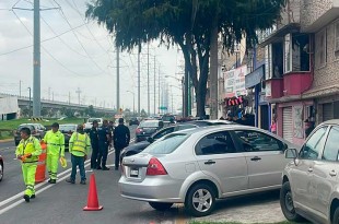 El incidente ocurrió este jueves entre Paseo Colón y Laguna del Volcán, en dirección al municipio de Zinacantepec