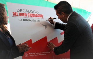 Firman representantes sociales de San Mateo Atenco el Decálogo Ciudadano