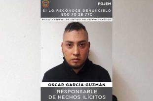 El feminicida de Toluca, Óscar García Guzmán.