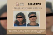 Las personas detenidas fueron identificadas como Jhovany “N”, de 32 años de edad, y Blanca “N”, de 21 años.