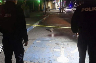 Zona acordonada frente a la presidencia municipal de Huehuetoca