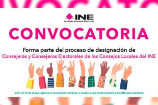 Registro del 1 al 15 de mayo para aspirantes a Consejerías Electorales en Edomex; validación de documentos en Juntas Local y Distritales.