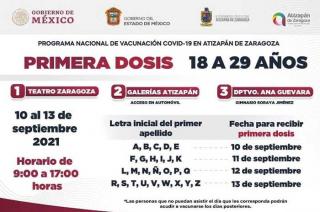 Este viernes 10 de septiembre iniciará la vacunación