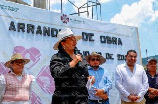 El Ayuntamiento entregó un puente sacacosecha e inició trabajos de drenaje sanitario y alumbrado público.