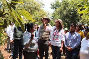 Leticia Mejía García recorrió la zona junto a familias productoras.