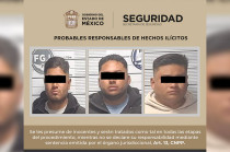 Los detenidos fueron identificados como Víctor “N”, de 25 años; Jesús “N”, de 30; Abraham “N”, de 21, así como un menor de edad.