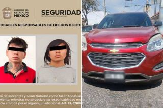 José “N” y Alison “N” de 28 y 21 años de edad fueron trasladados a la Fiscalía de Homicidios con sede en Tlalnepantla