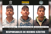 Trío recibe 47 años de prisión por extorsionar a comerciante en Atlacomulco