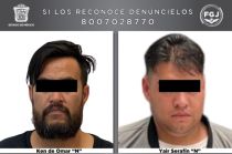 Ken de Omar “N” y Yair Serafín “N” fueron detenidos el pasado 30 de abril por elementos de la Fiscalía Edoméx 