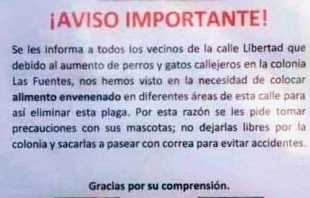 #Alerta: difunden advertencia por envenenamiento de perros en #Atlacomulco