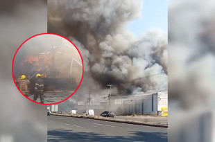 El siniestro provocó una amplia movilización de cuerpos de emergencia de varios municipios y generó una columna de humo visible a varios kilómetros.