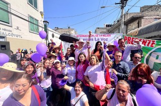 En el marco de la víspera del Día Internacional de la Mujer, integrantes del ONMPRI en el Estado de México se movilizan para visibilizar la violencia de género y demandar medidas concretas para erradicarla