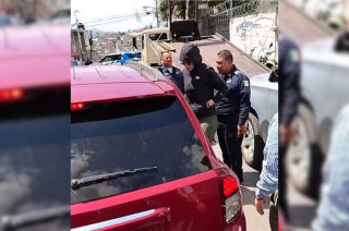 Leylany Arce al momento de su detención