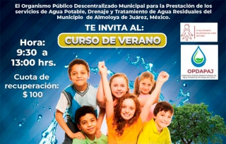 Organiza Almoloya de Juárez curso de Verano: "El Agua es Vida"