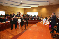 El Magistrado Presidente Héctor Macedo García toma protesta a los nuevos integrantes de la Sala Constitucional y la Sala de Asuntos Indígenas del PJEdoméx.