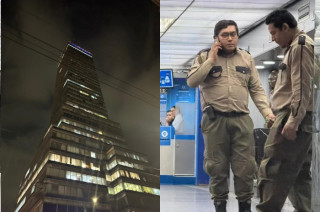 Guardias de seguridad coordinan el acceso