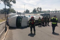 El accidente causó la movilización de elementos de la Policía Estatal.