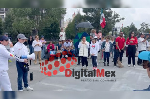 Alrededor de 200 personas se manifestaron este domingo 1 de junio en la Plaza de los Mártires y calles del centro de Toluca para expresar su rechazo al proceso electoral judicial.