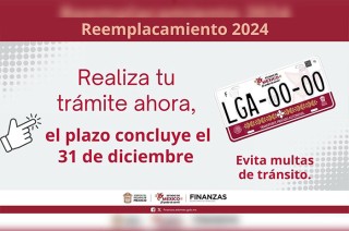 En diciembre deberán reemplacar los vehículos con terminación de placas 9 y 0. Los vehículos con placas 1 al 8 podrán realizar el trámite sin multas ni recargos.