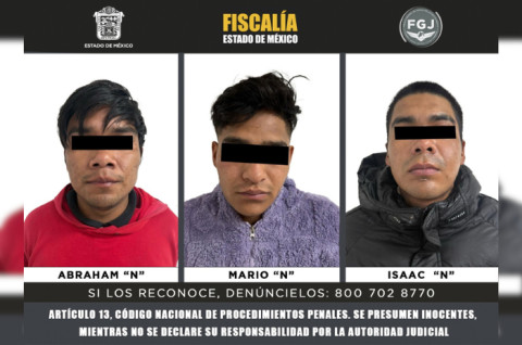 Isaac “N”, Mario “N” y Abraham “N” fueron vinculados a proceso por su presunta participación en el delito de secuestro