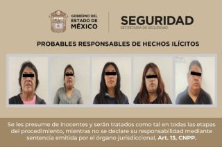 Cinco personas fueron detenidas en Jilotepec por su probable participación en un robo con violencia a transeúnte.