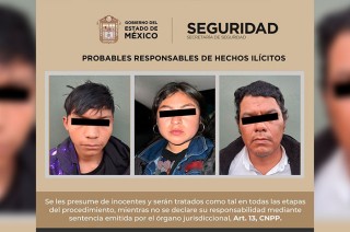 Jorge “N” de 42 años, Edgar “N” de 18 años, Yenifer “N” de 20 años y un menor de edad