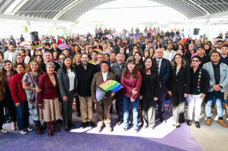 Horacio Duarte Olivares durante el Primer Informe Legislativo de Meme Navarro