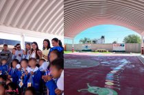 La entrega del primer arcotecho de 2026 se realizó en el preescolar Juan Luis Vives, en Zumpango.