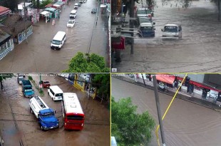 Intensa lluvia se registró esta tarde en el oriente del Estado de México 