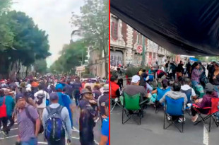 La estación Zócalo/Tenochtitlan de la Línea 2 del Metro sigue cerrada debido al plantón que la CNTE mantiene desde el 15 de mayo.