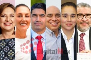 Xóchitl Gálvez, Claudia Sheinbaum, José Luis Espinoza, Eduardo Díaz, Amalia Pulido, Horacio Duarte