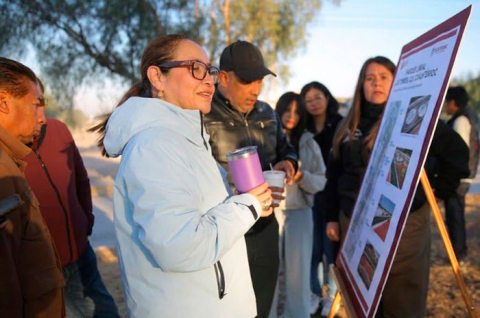 En la colonia México Nuevo, Ecatepec, avanza la construcción de un parque lineal de más de 300 metros sobre la avenida Las Torres