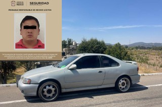 Saúl “N” de 29 años de edad, junto con el auto y la supuesta droga fue trasladado a la Agencia del Ministerio Público correspondiente.