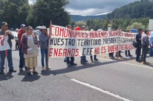 La protesta, señalan, tiene como objetivo exigir que se respeten los acuerdos establecidos en relación con la construcción del Tren Interurbano México-Toluca