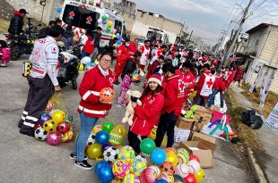 Cruz Roja Mexicana hizo realidad el sueño de Reyes Magos en la comunidad de Arroyo Vista Hermosa