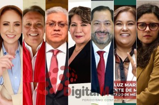 Cristina Ruiz, Jorge Meade, Cristóbal Castañeda, Delfina Gómez, Francisco Vázquez, Luz María Hernández, Luisa María Alcalde